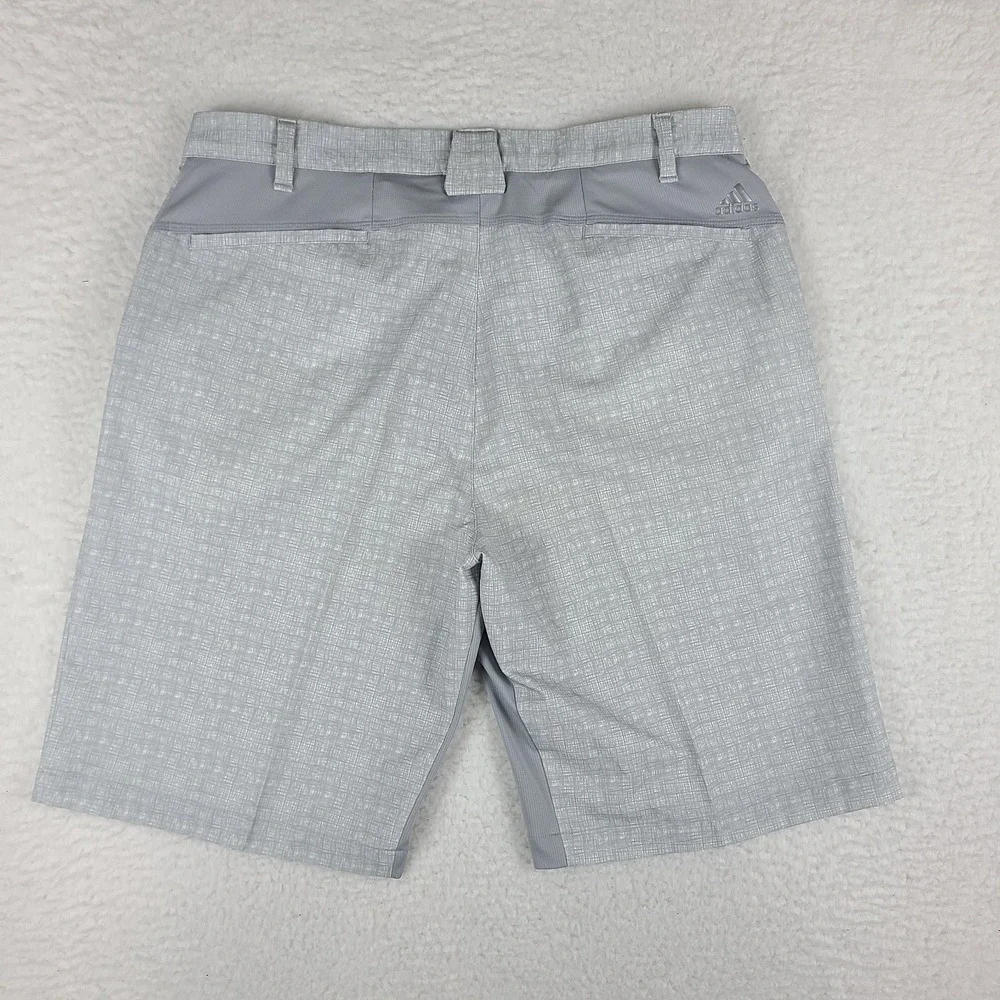 Adidas Shorts Mens 35 Gray Geometric 10